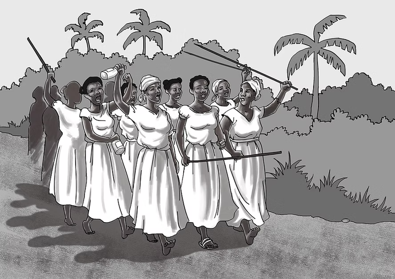 Illustration des Femmes en marche de Bruno Dulthéo